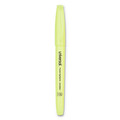 Highlighters | Universal UNV08851 Chisel Tip Pocket Highlighters - Fluorescent Yellow (1 Dozen) image number 0