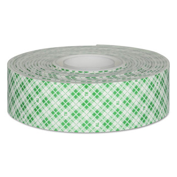 Scotch 314S-MED 1 in. x 125 in. 15 lbs. Capacity Permanent High-Density Foam Mounting Tape - White (1-Roll)