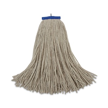 Boardwalk BWK724CEA 24 oz. Cut-End Lie-Flat Cotton Wet Mop Head - White