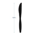 Cutlery | Boardwalk BWKKNIFEHWPPBLA Heavyweight Polypropylene Cutlery Knife - Black (1000/Carton) image number 4