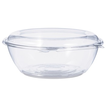 BOWLS AND PLATES | Dart CTR48BD 8.9 in. x 3.4 in. 48 oz. Tamper-Resistant/Evident Dome Lid Bowls - Clear (100/Carton)