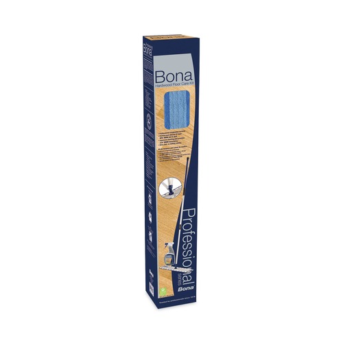 Mops | Bona WM710013399 18 in. Wide Microfiber Head 72 in. Aluminum Handle Hardwood Floor Care Kit - Silver/Blue Handle image number 0