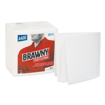 JUST LAUNCHED | Georgia-Pacific 29215 13 in. x 13 in. All Purpose Wipers - White (50/Pack, 16/Carton)