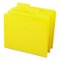File Folders | Smead 12934 1/3-Cut Tabs Assorted Letter Size 0.75 in. Expansion Reinforced Top Tab Colored File Folders - Yellow (100/Box) image number 3
