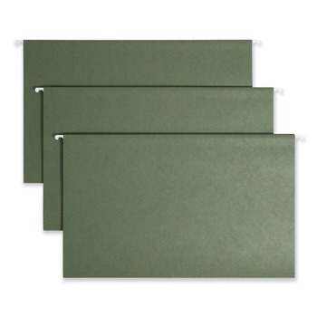 Smead 64155 Legal Size 1/5-Cut Tabs Hanging Folders - Standard Green (25/Box)