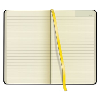 JOURNALS AND DIARIES | TOPS 56872 Idea Collective 120 Sheet 5 in. x 8.25 in. 1 Subject Wide/Legal Rule Hardcover Journal with Elastic Closure - Black Cover