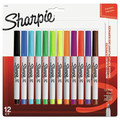 Permanent Markers | Sharpie 37175PP Permanent Marker - Ultra-Fine Needle Tip/Assorted Colors (12/Pack) image number 0