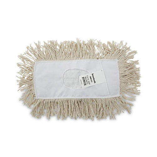 Mops | Boardwalk BWK1312 12 in. x 5 in. Cotton Dust Mop Head - White image number 0