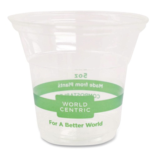 Cups and Lids | World Centric CP-CS-5 5 oz PLA Plastic Cold Cups - Clear (2000/Carton) image number 0