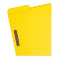 File Folders | Smead 12940 0.75 in. Expansion 2 Fasteners Letter Size Top Tab Colored Fastener Folders - Yellow Exterior (50/Box) image number 2