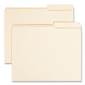 File Folders | Smead 10386 0.75 in. Expansion 2/5-Cut Tab Reinforced Guide Height File Folders - Letter Size/Manila (100/Box) image number 0