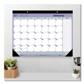 Notebooks & Pads | Blueline C181731 12-Month (Jan to Dec): 2026 21.25 in. x 16 in. Monthly Desk Pad Calendar - White/Blue/Green Sheets, Black Binding/Corners image number 2