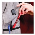Pens | Paper Mate 2095454 Profile 1 mm Retractable Ballpoint Pen - Red Ink/Translucent Red Barrel/Medium (1-Dozen) image number 3