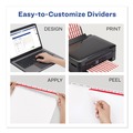 Dividers & Tabs | Avery 11419 8-Tab Color Tabs 11 in. x 8.5 in. Traditional Color Tabs Print and Apply Index Maker Clear Label Dividers (5/Pack) image number 1