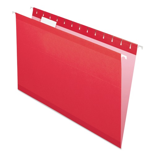 Just Launched | Pendaflex 04153 1/5 RED 1/5-Cut Tabs Colored Reinforced Hanging Legal Folders - Red (25/Box) image number 0