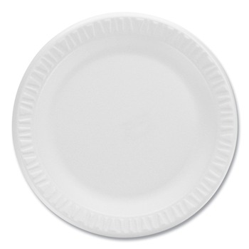 Dart 9PWCR 9 in. Diameter Concorde Non-Laminated Foam Plates - White (125/Pack)