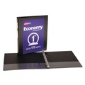 Back to School Sale | Avery 05710 3 Round Rings 1 in. Capacity 11 in. x 8.5 in. Economy View Binder - Black image number 1