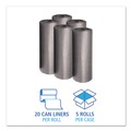 Trash & Waste Bins | Boardwalk H7658SGKR01 1.1 Mil 38 in. x 58 in. 60 Gallon Extra-Extra-Heavy Can Liner - Gray (100/Carton) image number 3