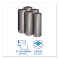 Trash & Waste Bins | Boardwalk H7658SGKR01 38 in. x 58 in. 1.1 mil 60 gal. Low-Density Waste Can Liners - Gray (100/Carton) image number 3