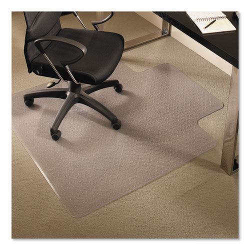 Office Chair Mats | ES Robbins 122173 45 x 53 EverLife Chair Mats with Lip for Medium Pile Carpet - Clear image number 0