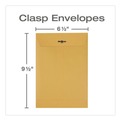 Envelopes & Mailers | Quality Park QUA37763 Clasp Envelope, #1 3/4, Square Flap, Clasp/gummed Closure, 6.5 X 9.5, Brown Kraft, 100/box image number 4