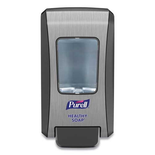 Soap Dispensers | PURELL 5234-06 2000 ml 6.5 in. x 4.65 in. x 11.86 in. Fmx-20 Soap Push-Style Dispenser - Graphite/Chrome (6/carton) image number 0
