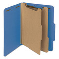 File Folders | Smead 14062 2 in. Expansion Recycled Pressboard 6-Fastener Classification Folders - Letter Size/Dark Blue (10/Box) image number 0