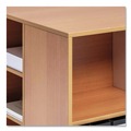 Office Carts & Stands | Durable 311347 20.79 in. x 23.31 in. x 29.45 in. 6 Shelves Wood Flexible Multi-Functional Cart for Office Storage - Beech image number 1