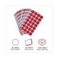 Labels | Universal UNV40103 0.75 in. Diameter Self-Adhesive Removable Color-Coding Labels - Red (28/Sheet, 36 Sheets/Pack) image number 5
