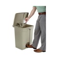 Trash & Waste Bins | Safco 9922TN 17 Gallon Large Capacity Plastic Step-On Receptacle - Tan image number 3