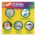 Pencils | Crayola 684412 3.3 mm 2B Erasable Color Pencil Set - Assorted Lead and Barrel Colors (12/Box) image number 6