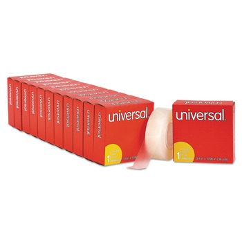 Universal UNV83436VP 0.75 in. x 36 yds. 1 in. Core Invisible Tape - Clear (12/Pack)