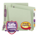 File Folders | Smead 34725 3 in. Expansion End Tab Pressboard Classification Folders with 2 SafeSHIELD Coated Fasteners - Letter Size/Gray-Green (25/Box) image number 5