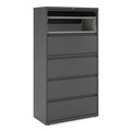 Office Filing Cabinets & Shelves | Alera 25499 36 in. x 18.63 in. x 67.63 in. 5 Lateral File Drawer - Legal/Letter/A4/A5 Size - Charcoal image number 1