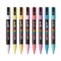 Back to School Sale | uni-ball PC3M8CSOFTCOLORS Fine Bullet Tip 0.9 mm/1.3 mm Water-Based Paint Markers - Assorted Colors (8/Set) image number 1