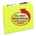File Folders | Smead 12910 Straight Tabs Letter Size 0.75 in. Expansion Reinforced Top Tab Colored File Folders - Yellow (100/Box) image number 6