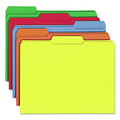 File Folders | Smead 11943 1/3-Cut Tabs Assorted Letter Size 0.75 in. Expansion Colored File Folders - Assorted: Blue/Green/Orange/Red/Yellow (100/Box) image number 0