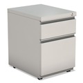 Office Filing Cabinets & Shelves | Alera ALEPBBFLG 14.96 in. x 19.29 in. x 21.65 in. 2-Drawer File Pedestal with Full-Length Pull - Light Gray image number 0