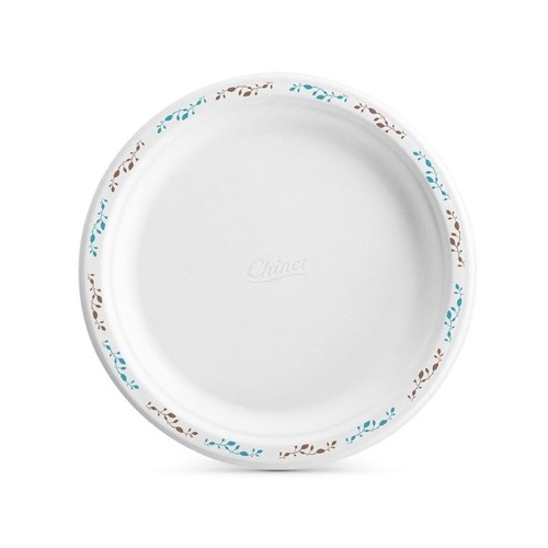 Bowls and Plates | Huhtamaki 22523 9-3/4 in. Round Molded Fiber Plates - Vine Print (500/Carton) image number 0