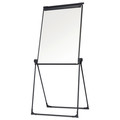 Easels | MasterVision EA14000583MV 28.5 in. x 37.5 in. Folds-to-a-Table Melamine Easel - White Surface/Black Steel Frame image number 1