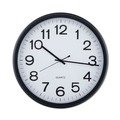Back to School Sale | Universal UNV11641 13.5 in. Round Wall Clock - Black Case image number 0