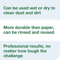 Cleaning Cloths | Tork 500176 1-Ply 8.3 in. x 16.1 in. Light Duty Cleaning Cloth Pop Up Box - White (10/Carton) image number 3