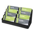 Desktop Organizers | Deflecto 90804 7.88 x 3.88 x 3.38 Plastic 8-Tier Recycled Business Card Holder - Black image number 4