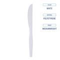  | Boardwalk BWK KNIFEMWPS Mediumweight Polystyrene Cutlery Knife - White (1000/Carton) image number 8