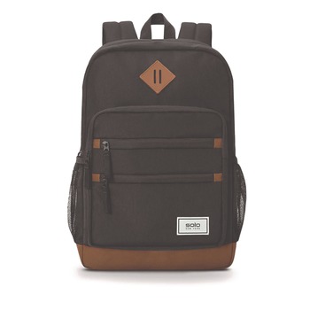 SOLO UBN7954 ReFresh 11.4 in. x 5.25 in. x 17.5 in. Machine Washable Backpack Fits Devices Up to 15.6 in. - Dark Gray