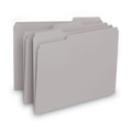 File Folders | Smead 10251 1/3-Cut Tabs Assorted Letter Size 0.75 in. Expansion Interior File Folders - Gray (100/Box) image number 0