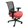 Office Chairs | HON HONCMY1ACU67 Supports Up to 275 lbs. Convergence Mid-Back Task Chair with Synchro-Tilt and Seat Glide - Red Seat, Black Back/Base image number 2