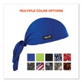 Safety & First Aid | Ergodyne 12481 Chill-Its 6615 One Size Fits Most High-Performance Bandana Doo Rag with Terry Cloth Sweatband - Blue image number 4