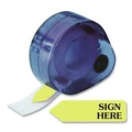 Page Flags | Redi-Tag B81014 Sign Here Arrow Message Page Flags in Dispenser - Yellow (120/Pack) image number 1