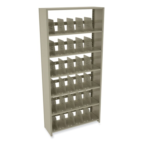 Office Filing Cabinets & Shelves | Tennsco 1276PC 36 in. x 12 in. x 76 in. Snap-Together Steel Six-Shelf Closed Starter Set - Sand image number 0